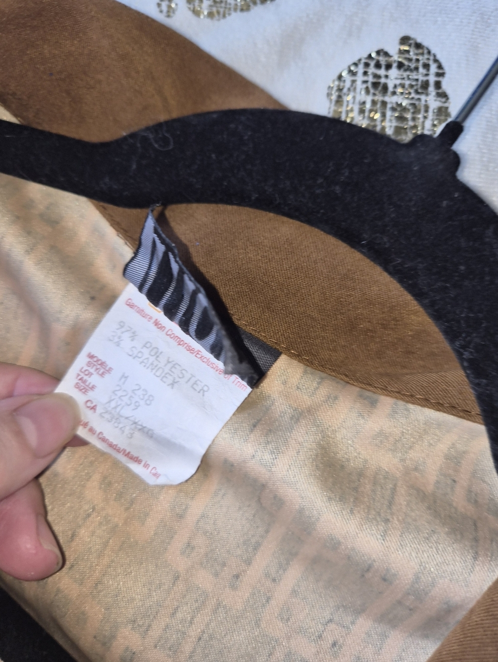 5 For $25✨️ Brown Suede Collard Printed Open Front Jacket Size Medium Like New - Picture 9 of 11